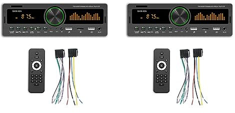 Eighosee Autoradio Bluetooth 4 Canali 60W Autoradio Multifunzione Plug-in U Disk con Funzione Multicolore per Auto