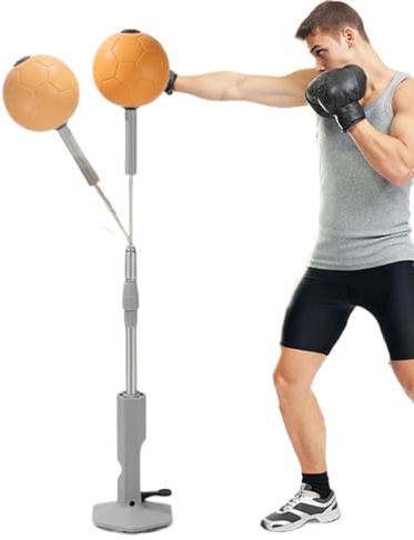 Punching-Ball De Réflexe - Sac De Frappe Rapide avec Support Stable, Hauteur Ajustable | Entraînement De Boxe, Exercice De Coordination, Ventouse Forte pour Workout Sport Adultes Jeunes