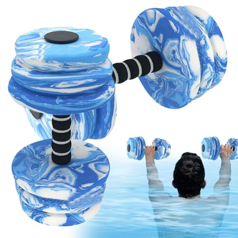Set Di Manubri - Manubri Acquatici, Galleggianti In Schiuma | Pesi Fitness In EVA Impermeabili Per Acquagym, Allenamento Di Resistenza In Piscina, Coppia Di Manubri Leggeri Per Esercizi Di Nuoto E Acq