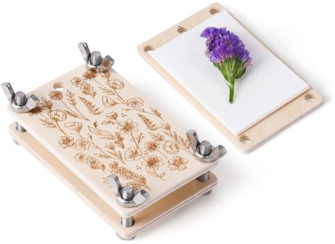 Aboofx Mini Flower Press Kit for Small Flowers Drying, Beginners-Travel Outdoor, Presses Plant, Leaves, Herbs, Micro Flowers, 2.5 x 4 Inch Pocket Pressed Flower Kit for Classroom, Arts Craft Lovers