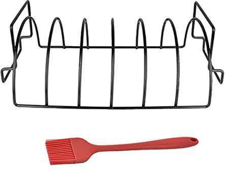 Abaodam 1 Ensemble Support de Non Adhésif pour BBQ Ensemble de Supports pour Poulet et Côtelettes Agneau pour Plein Air Barbecues Couleur Aléatoire