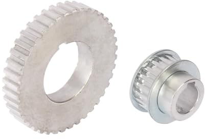 2 pezzi di puleggia sincrona in metallo/ingranaggio della cinghia del motore/ruota motrice/puleggia GT2 da 9,5 mm SIEG SC2-017-006 JET BD-X7 Ingranaggio del motore