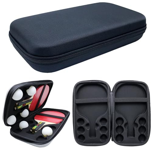 XineYuor Tischtennisschläger Hülle,Tischtennisschläger Tasche Tischtennis Tasche Tischtennishülle Tischtennis Zubehör für 2 Schläger und 6 Bälle Hülle Tischtennisschläger