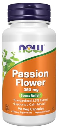 NOW Supplements, Passion Flower (Passiflora incarnata) 350 mg, Natural Stress Relief*, 90 Veg Capsules