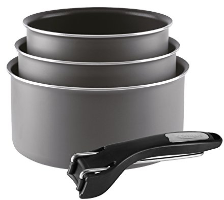 Sitram SITRAMULTI Set di pentole a induzione Rimovibili, Alluminio, Tortora, 20 cm