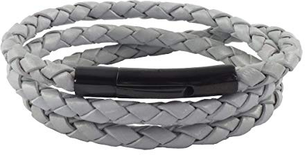König Design Läderkedja läderband läderarmband 5 mm herr halsband 17 cm – 100 cm flätad, Läder