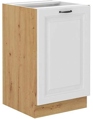 Unterschrank 40 cm Stilo Weiß + Eiche Artisan Küchenzeile Küchenblock Küche