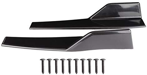 Faldón lateral/pedal, par de faldón lateral universal, divisor lateral, difusor de ala lateral, accesorios coche exterior, kit de carrocería de coche, negro brillante, 17.7 x 3.3 pulgadas