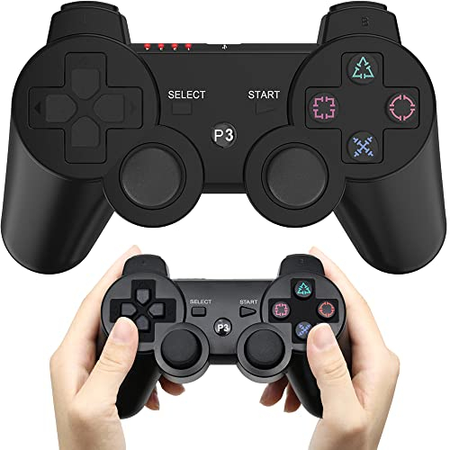 Retoo Controller für PS3 Wireless Controller Compatible für Playstation 3 Bluetooth Gamepad mit Double Shock Ladekabel Gaming PS3/PC Windows 7 8 8.1 10 11 Android TV-Box Switch