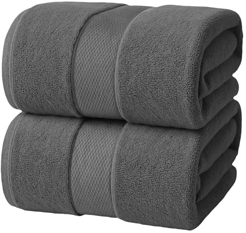Infinitee Xclusives Bath Sheets Extra Large - 2 Pack, 600 GSM - 90 x 180 cm | 100% Ring Spun Cotton - Jumbo Bath Towels Large - Soft, Highly Absorbent & Quick Dry - Ideal for Bathroom, Spa & Hotel Use