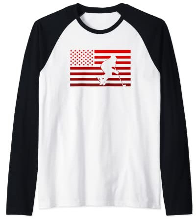 Hockeybekleidung mit amerikanischer Flagge Raglan