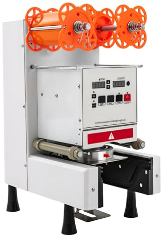 Máquina de sellado de té con leche 350 W, sellado automático, máquina de 220 V, taza de té Boba, máquina selladora, máquina de sellado de tazas de té, máquina de sellado de tazas de té, PP PET y PC,