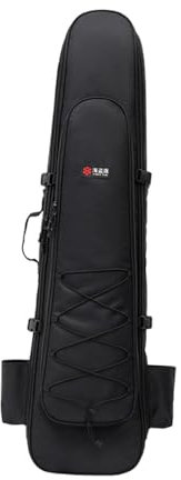 F Fityle Lange Flossentasche, Tauchtasche, praktische verstellbare Schultergurte, Tauchflossentasche, Flossen-Aufbewahrungstasche für den Tauchstrand, schwarz klein