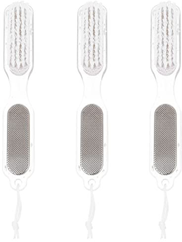 FRCOLOR 3Stücke Fußfeile Fußschrubberbürste Entferner mit Ergonomischem Griff für Sanfte Fußpflege