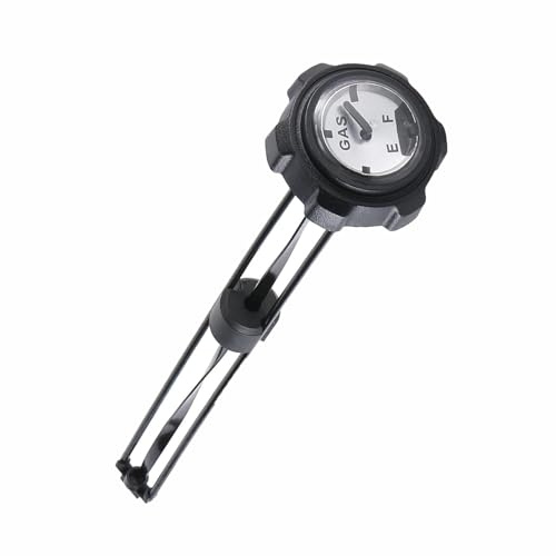 1 tapa de tanque de gasolina con calibre, medidor de nivel de combustible a prueba de fugas de 185 mm para generador, cortacésped, motocicleta, ajuste universal, color negro