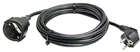 Schutzkontakt-Verlängerungskabel, 341.185 230VAC, schwarz, 3,0 m