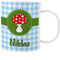 Striefchen® niedliche Kindertasse aus Kunststoff mit Aufdruck des Namens - für Jungen und Mädchen Glückspilz Blau