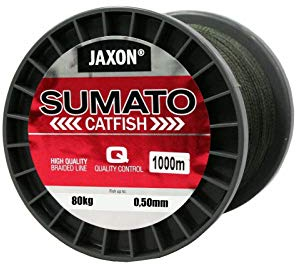 Jaxon Geflochtene Schnur SUMATO Catfish Wels Wallerschnur Braided Line 1000m (0,50mm / 80kg)