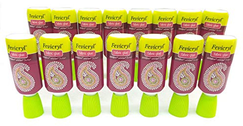 Fevicryl Pegamento de tela sin puntadas (30 ml) - Juego de 15