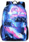 FANDARE Schulrucksack Galaxy Leuchtend Schultasche Junge Mädchen Rucksäcke Schulranzen mit USB Teenager Backpack Tagesrucksack Reise Daypacks Damen Herren Kinderrucksäcke Polyester Blau C