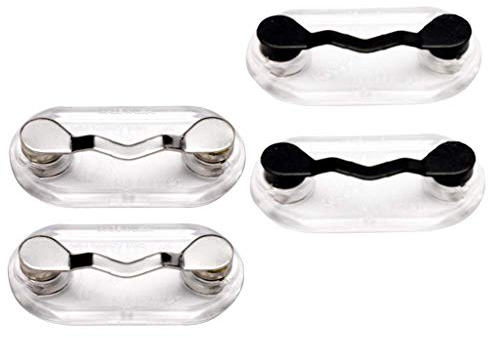 Tubayia 4 Stück Edelstahl Magnetische Brillenhalter Köpfhörerhalter Sonnenbrille Halter