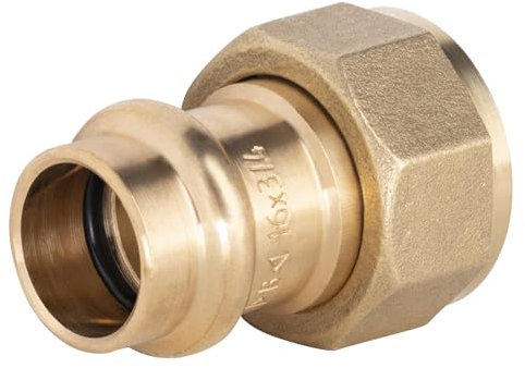 Raccordo in rame a pressare Ø16 - femmina dado libero 3/4 per tubi in rame |Connessione resistente e durevole | Ideale per acqua potabile, riscaldamento e climatizzazione | QUICK PLOMBERIE