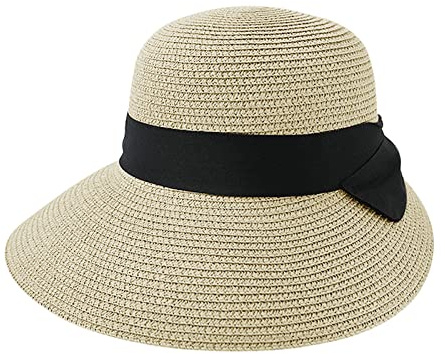 Casquette Visière Femme en Paille Chapeau de Paille pour Femme Visière en Paille Femme Casquette Eté Respirant Anti UV Casquette Visière Plage Voyage Sport en Plein Air