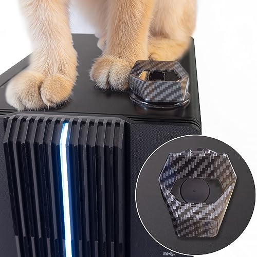 otuiaim Tapa para Botón de Encendido PC [Paquete de 2], Cubierta Abatible de Aleación de Zinc, a Segura contra el Tacto Accidental de Gatos y Niños, para Ordenadores, Lavadoras, Lavavajillas, etc.