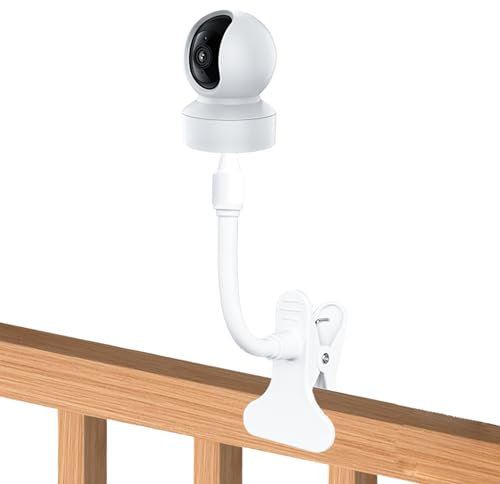 Soporte de Vigilabebés, Versátil Soporte Flexible con Abrazadera Giratoria para SpaceView/Spaceview Spaceview Pro,Monitor de Vídeo de Bebé (Blanco)