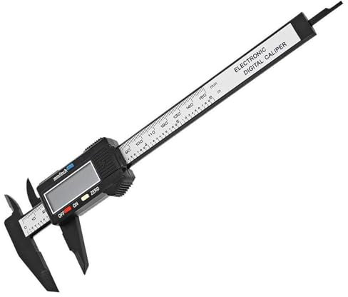 BENTRIP Herramienta de medición de calibradores electrónicos, calibrador digital Vernier con pantalla LCD grande, 150 mm, micrómetro digital con conversión de unidades MM/pulgadas