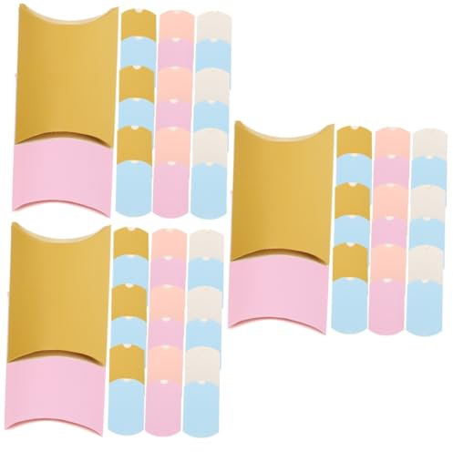 Beaupretty 300 Stk Kissenschachtel Verpackung Für Hochzeitsgeschenke Geschenkboxen Für Kissen Verpackungsbehälter Für Süßigkeiten Geschenkboxen Mit Deckel Für Kugelhalter Papier