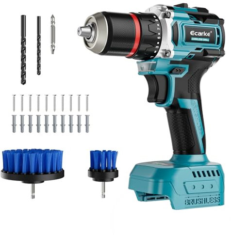 Ecarke - Taladro atornillador inalámbrico Ma-kita 18 V, 50 Nm, velocidad 500-2000 rpm, 2 velocidades ajustables (sin batería ni cargador)