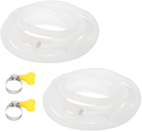 PATIKIL 13.12ft Kit De Vidange Pour Climatiseur, 2 Set Connecteur De Tuyau De Vidange Universel AC Avec Pince Adaptateur En Caoutchouc Pour Mini-Split Climatiseur De Fenêtre Robinet