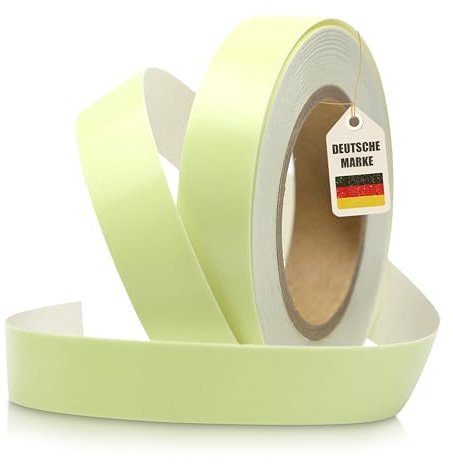 Instinktive-Oase® Leuchtendes Klebeband | Glow in the Dark Klebeband für Treppen, Kinderzimmer & Garage | Selbstklebend, wasserfest & stark haftend | Fluoreszierendes Nachleuchtband Indoor & Outdoor