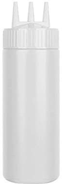 DLUKENY Botellas de salsa exprimibles de 3 boquillas para condimentos, ensalada, botellas de ensalada para enlatar