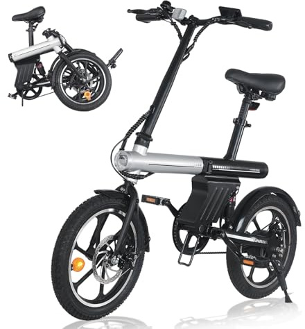 AVDLEU VAE Pliant 16 Pouces, Batterie Intégrée, 25 km/h, LCD, Adulte
