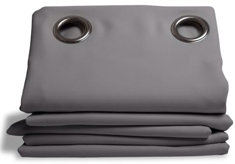 moondream Vorhang Blickdicht Uni Stratus Ton Grau 260 x 145 cm
