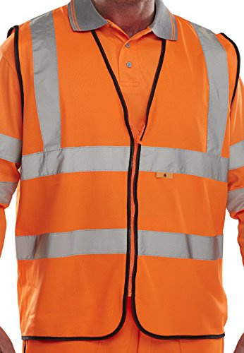 FIRE RETARDANT HI-VIS WAISTCOAT ORANGE L