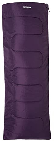 Mountain Warehouse Basecamp 200 Sleeping Bag - 2 Season Kids Camping Bag, Extreme Temperature Of 5C - For Spring Summer, Camping & Trekking Dark Purple