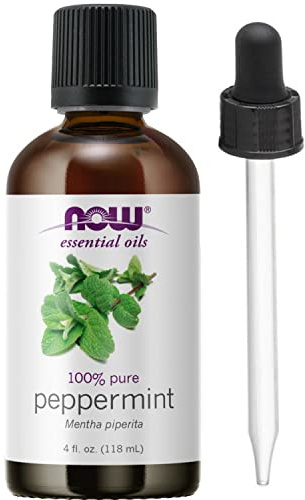NOW Foods Essential Oil, Peppermint, 4 Fluid Ounce + 1 Glass Dropper