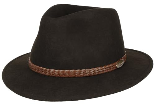 Lierys Sombrero Plegable Fieltro Impermeable Hombre Made in Italy Otoño Invierno