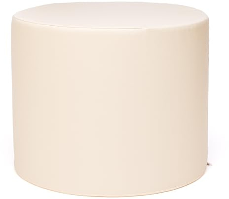 Ecopuf Pouf pall Roller – vadderad sittpall av konstläder – ultralätt – avtagbart överdrag