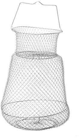 BESPORTBLE Reusen Köderfischreuse Köder Fischreuse Krebsreuse Metall Aalreuse Faltbare Angel Fischernetz Fischfalle Netz Zubehör für Fisch Garnele Hummer Crayfish Minnow