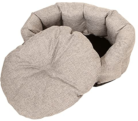 Joli Moulin Katzenbett Katze Kleiner Hund rund abnehmbares Komfort-Wendekissen rutschfest Maschinenwaschbar Quality Made in Italy