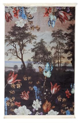 ESSENZA Teppich Elegant View Sky, 120x180 cm - 60% Polyester, 30% thermoplastischesPolyurethan, 10% Baumwolle - Blumen