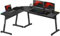 huzaro Hero 6.0 RGB | L-Form Eckschreibtisch Gaming Tisch Schreibtisch | LED-Beleuchtung mit Musik synchronisieren | Rechts Links Montage | Carbon Tischplatte | Homeoffice | 147x112cm | Schwarz