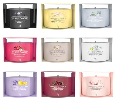 Yankee Candle Duftkerzen-Geschenkset | Gefüllte Votivduftkerzen | Sojawachsmischung | 9 Stück | Perfekte Geschenke für Frauen