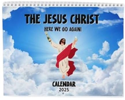 Calendario de Jesús 2025 – Calendario católico 2025 | Planificador religioso católico motivacional de Jesucristo para estudiantes, profesores, oficina, amigos, escuela, pared, interior, hogar