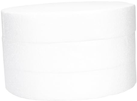 Alasum Set da 3 Blocchi di Schiuma Artigianale Rotondi 25 Cm X 5 Cm, Dischi di Schiuma Floreali Leggeri per Decorazioni Fai da Te, Materiali per Composizioni Floreali e Allestimenti