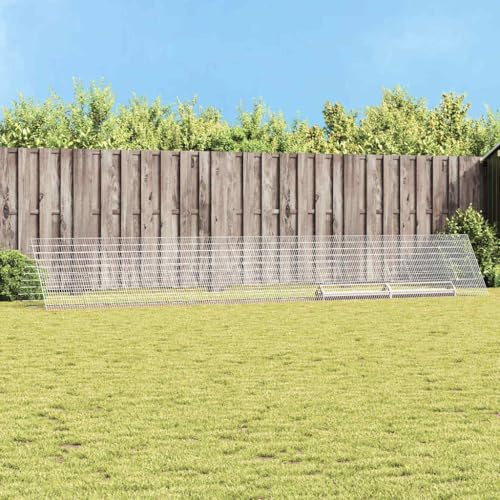 Gabbia moderna per pollo da giardino in acciaio zincato a caldo, recinto per polli con montaggio semplice, resistente alle intemperie, 650 x 100 x 85 cm, argento